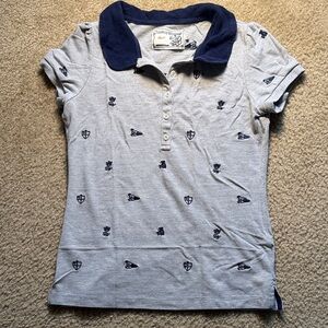 Gray Short Sleeve Polo Shirt